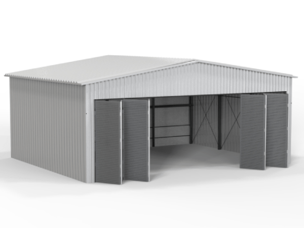 H Colum beam frame - Insulated Aircraft hangar with Bi-fold Doors - Permanent Hangar