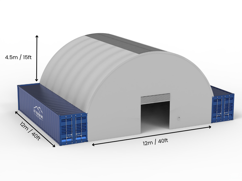 Άνοιγμα 12μ (40ft) | Στέγαστρα κοντέινερ - 40ft x 12ft (12μ x 4,5μ)
