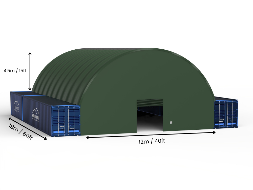 Άνοιγμα 12μ (40ft) | Στέγαστρα κοντέινερ - 40ft x 12ft (12μ x 4,5μ)