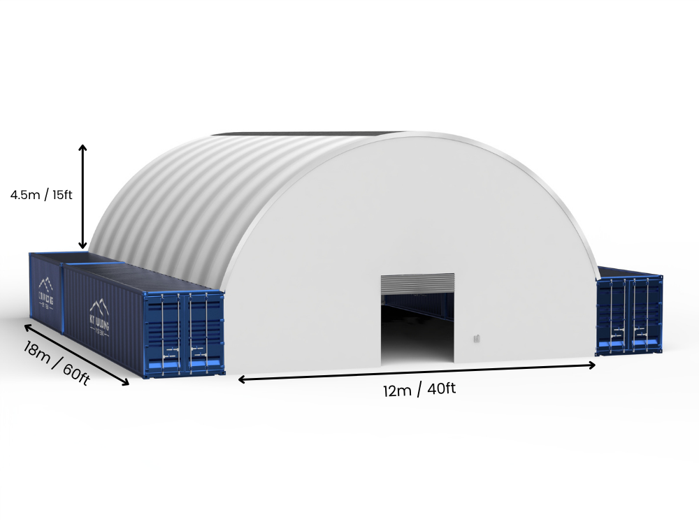 Άνοιγμα 12μ (40ft) | Στέγαστρα κοντέινερ - 40ft x 12ft (12μ x 4,5μ)