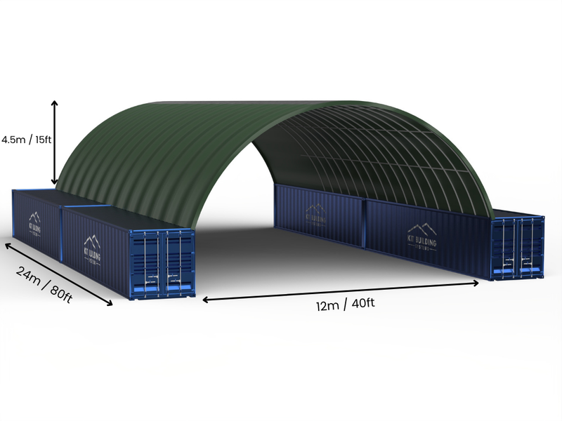 Άνοιγμα 12μ (40ft) | Στέγαστρα κοντέινερ - 40ft x 12ft (12μ x 4,5μ)
