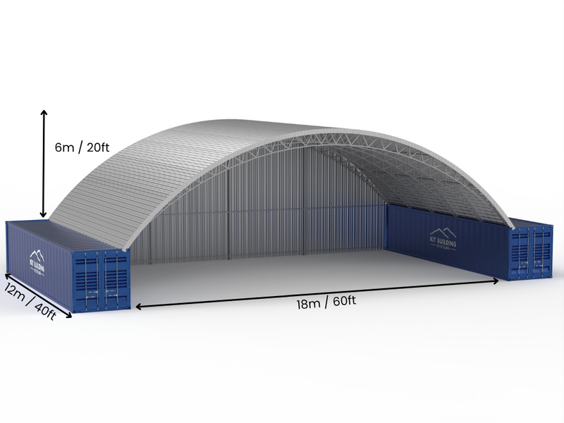 Στέγαστρα Δοχείων από Χάλυβα - 60ft x 40ft x 20ft (18μ x 12μ x 6,1μ)