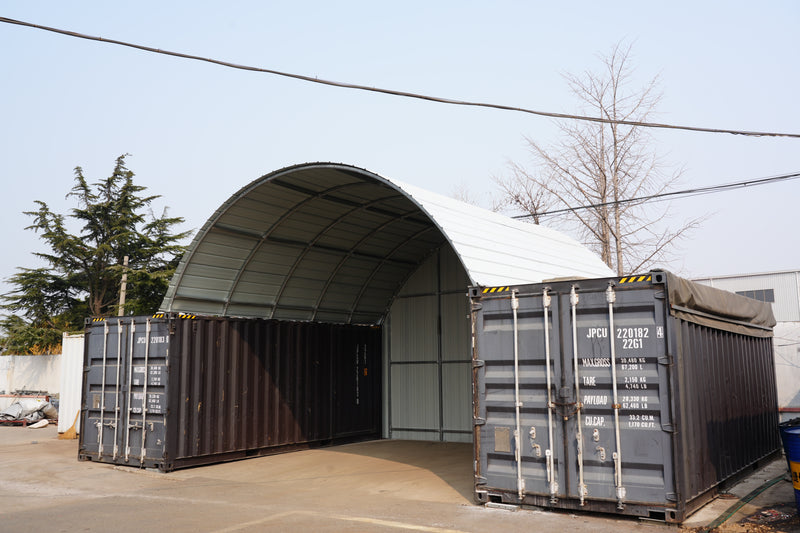 Steel Container Canopies - 20ft x 40ft x 6.5ft (6m x 12m x 2m)