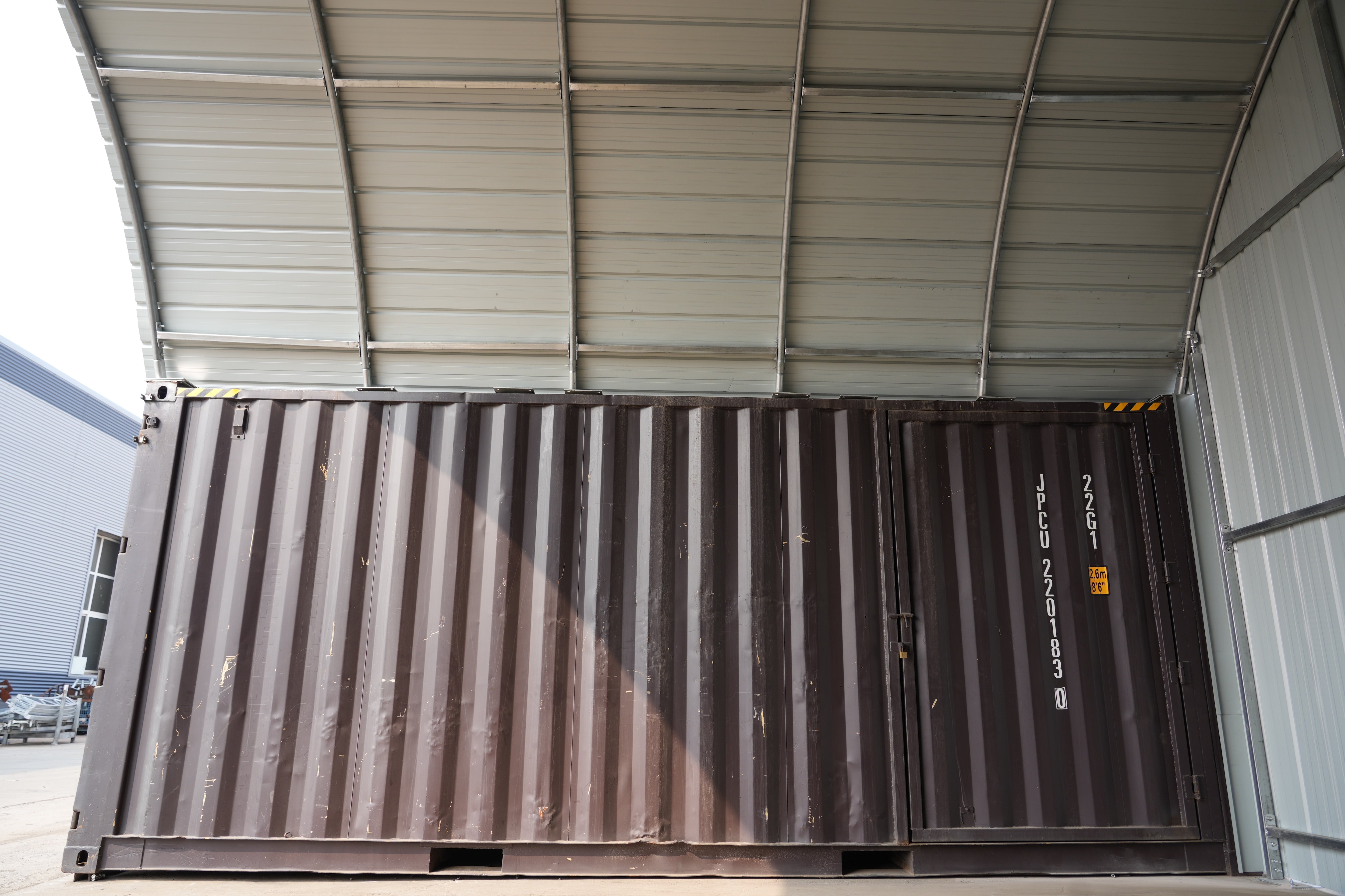 Steel Container Canopies - 20ft x 40ft x 6.5ft (6m x 12m x 2m)